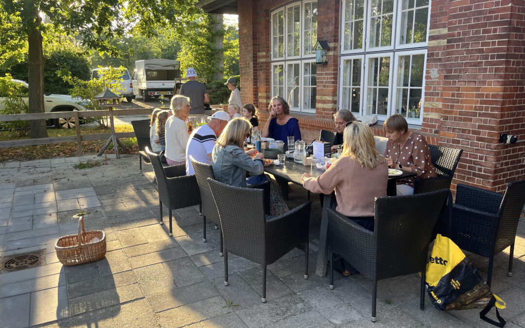 Fællesmiddag i aftensolen